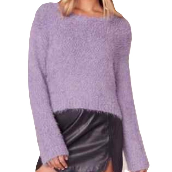 BB Dakota Get A Crew Boulce Knit Sweater in Steel Lavender size S - Picture 1 of 5